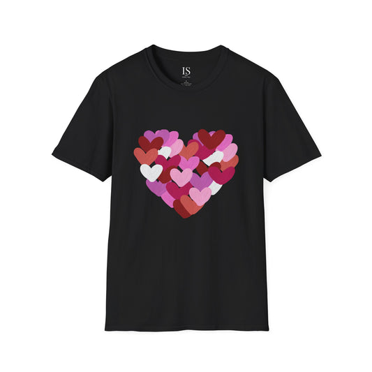 Camiseta con corazón de corazones