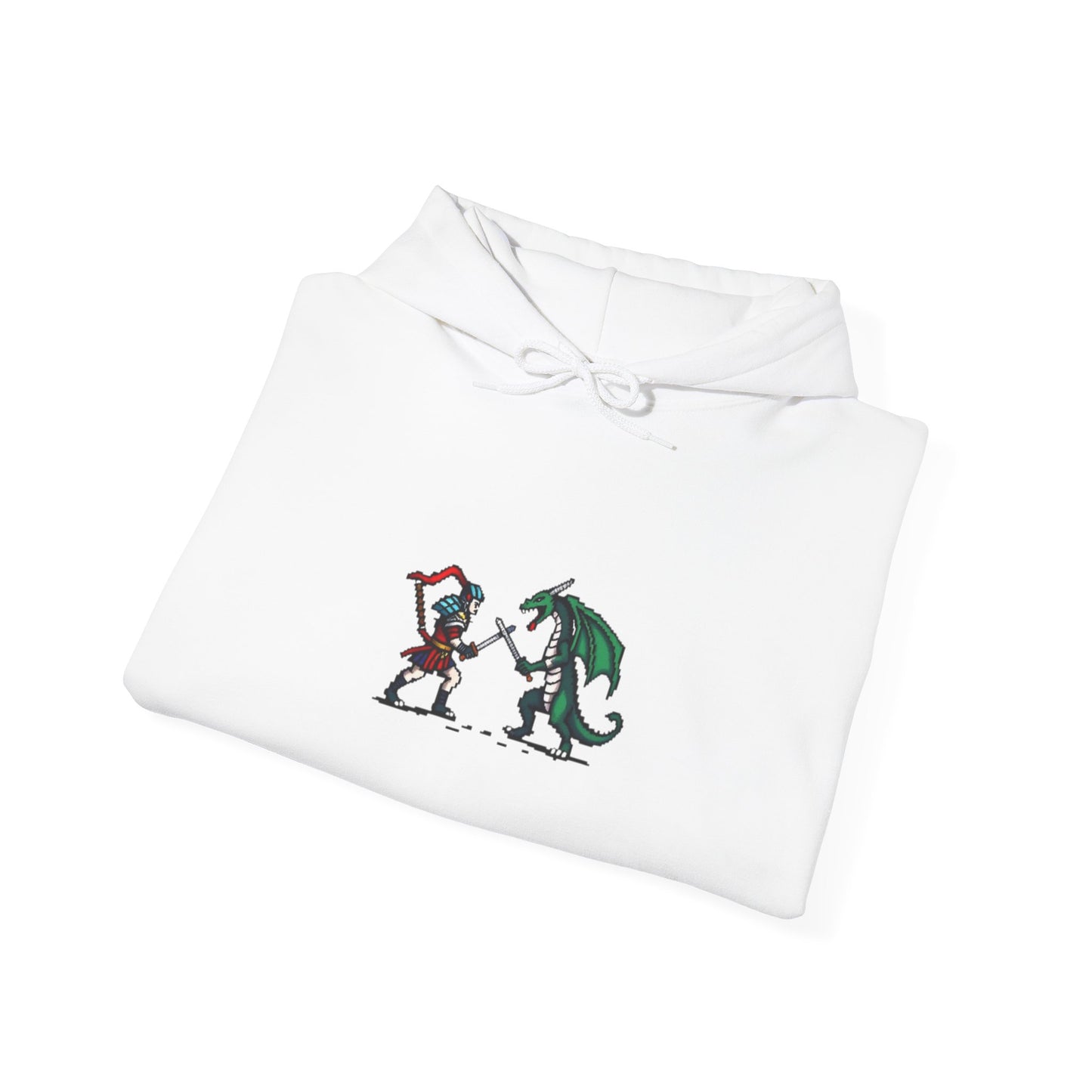 Hooded Sweatshirt Crazy Warrior vs Dragon Design