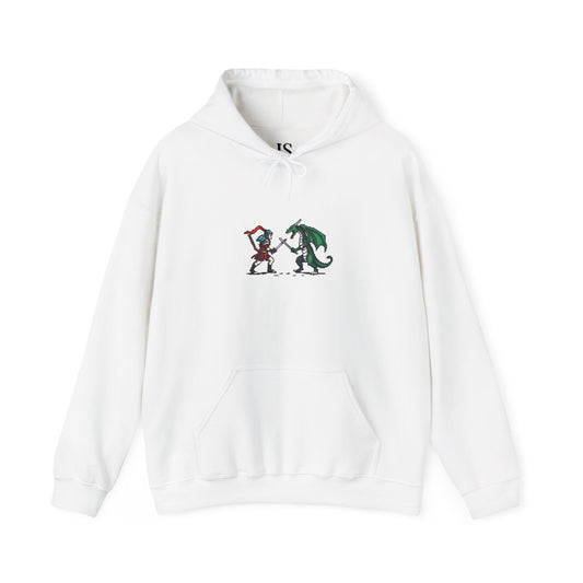 Hooded Sweatshirt Crazy Warrior vs Dragon Design