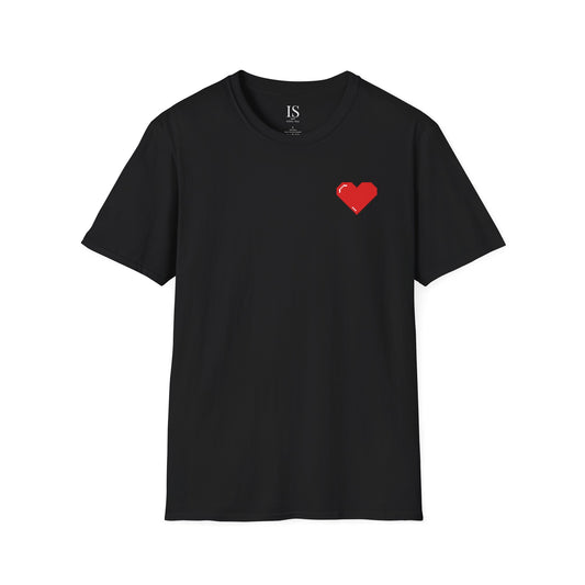 Pixelated Heart Unisex T-Shirt - Camiseta con corazón pixelado