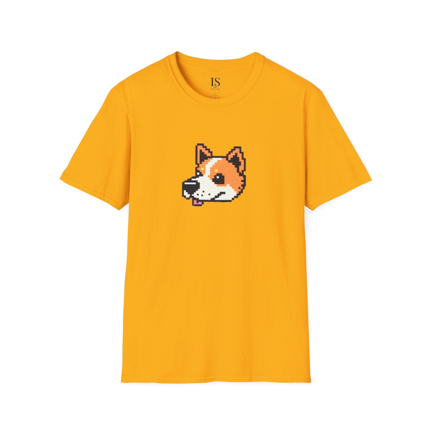 Pixelated Dog T-Shirt - Funny Unisex Softstyle Tee