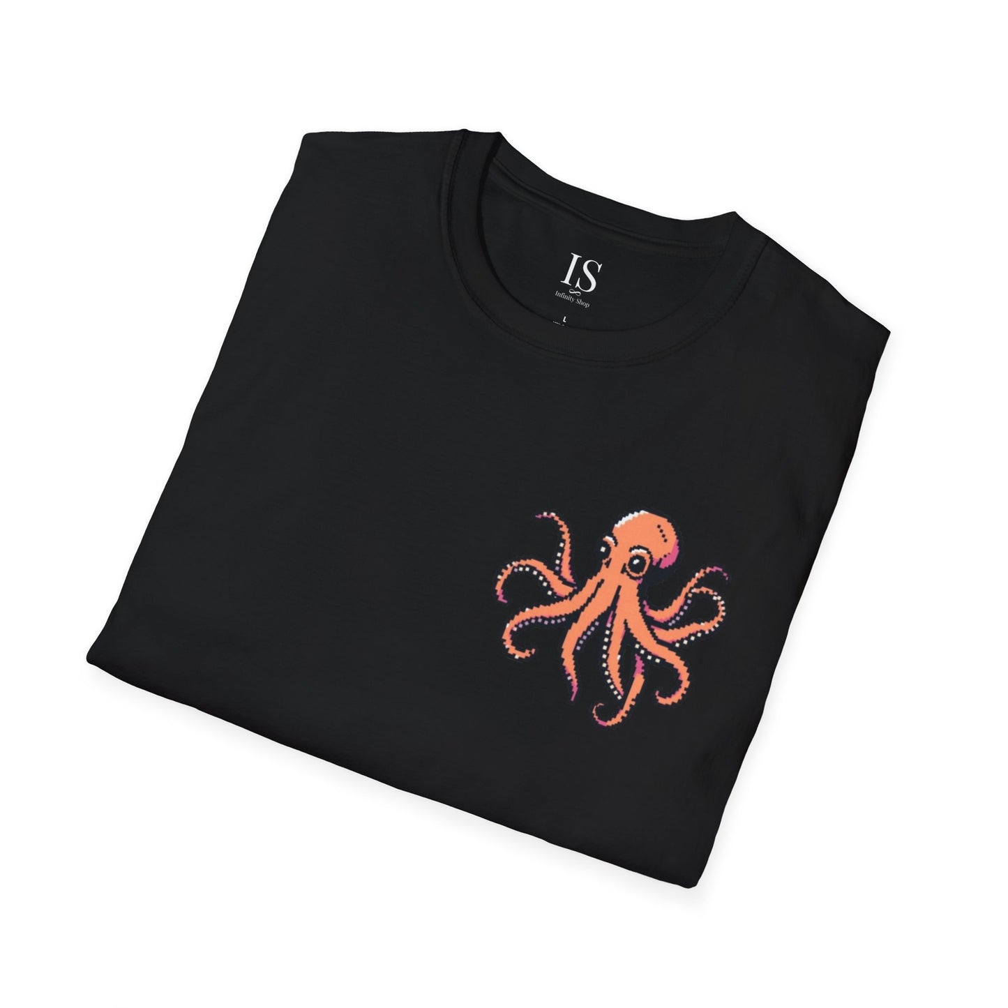 Pixelated Octopus T-Shirt - Beauty Aesthetic Unisex Softstyle Tee