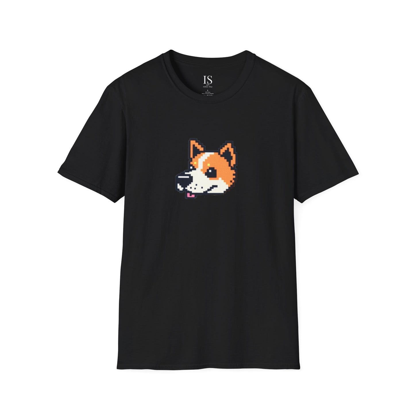 Pixelated Dog T-Shirt - Funny Unisex Softstyle Tee